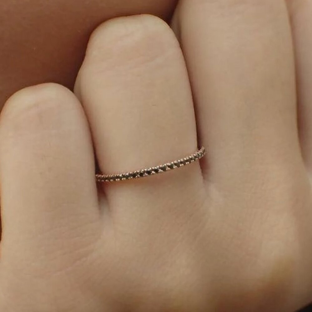 Black Diamond Micro Pavé Eternity Ring